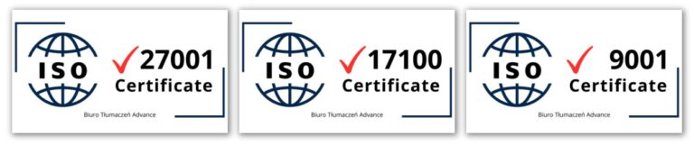 ISO 27001 ISO 17100 ISO 9001